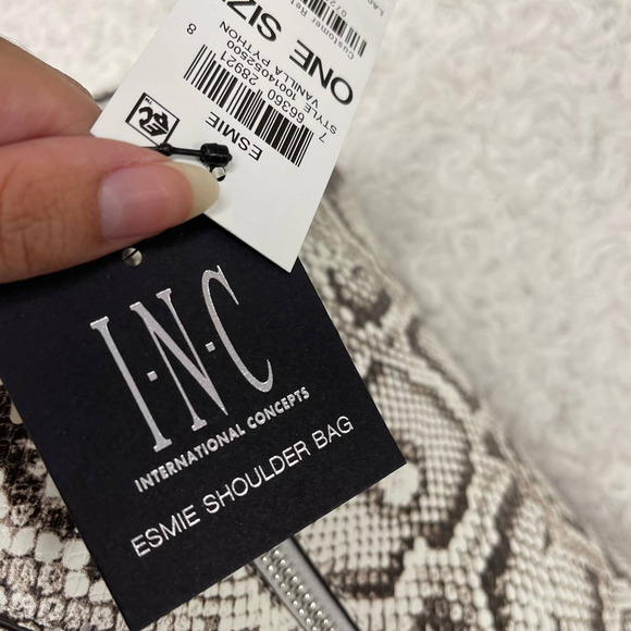 $189.50 INC International Concepts ESMIE VANILLA PYTHON pattern - Picture 5 of 15